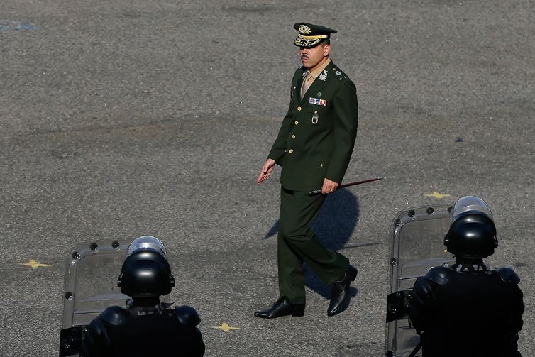 Rio de Janeiro - O secretário de Segurança Pública do Rio de Janeiro, general Richard Nunes, na cerimônia de posse do novo comandante da Polícia Militar, coronel Luís Cláudio Laviano, no Batalhão de Polícia de Choque (Fernando Frazão