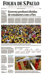 Capa do Jornal Folha de S. Paulo Edição 2022-01-01