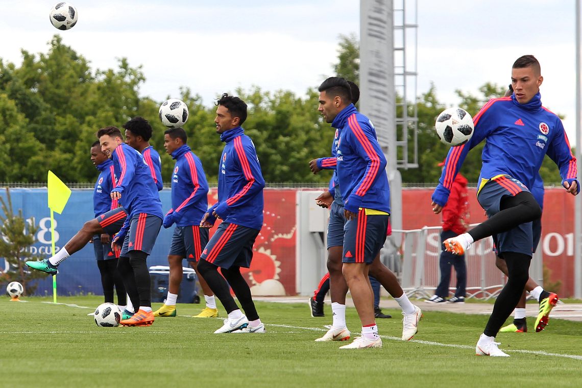 Treino da seleção da Colômbia colombiana