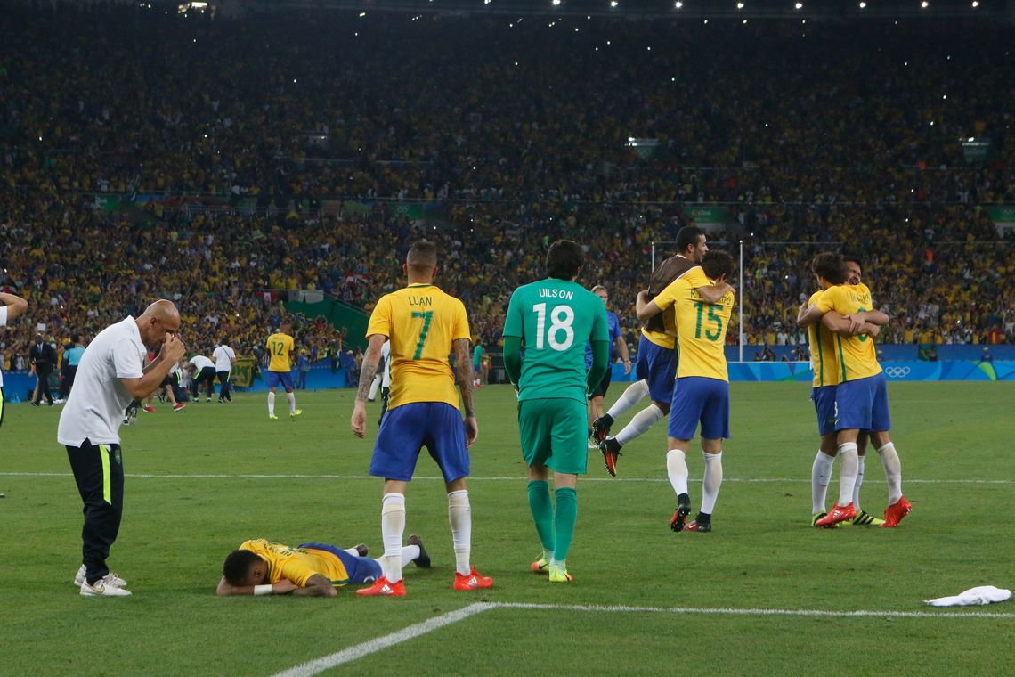 Fernando Frazão/Agência Brasil Rio de Janeiro - Brasil vence Alemanha e conquista primeiro ouro olímpico do futebol (Fernando Frazão/Agência Brasil)