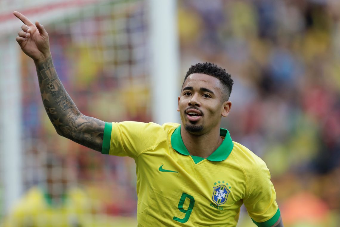 Copa América 2019: Gabriel Jesus comemora o primeiro gol do Brasil contra Honduras