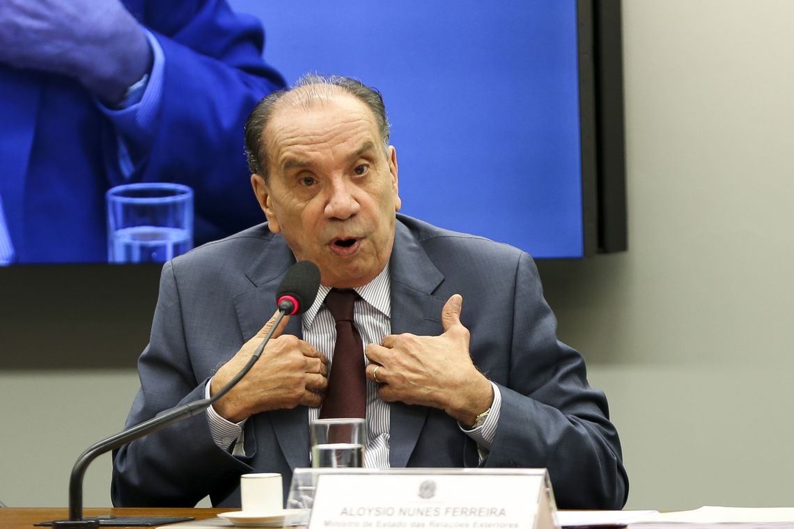Marcelo Camargo/Agência Brasil O ministro das Relações Exteriores, Aloysio Nunes Ferreira, participa de audiência pública na Comissão de Relações Exteriores e Defesa Nacional da Câmara.