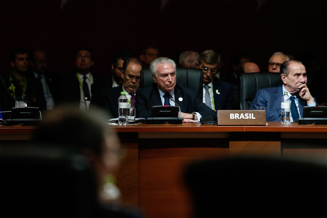 Alan Santos/PR Lima - Presidente Michel Temer discursa durante sessão plenária da 8ª Cúpula das Américas, no Peru (Alan Santos/PR)