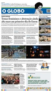 Capa do Jornal O Globo Edição 2023-11-06