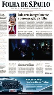 Capa do Jornal Folha de S. Paulo Edição 2023-11-24
