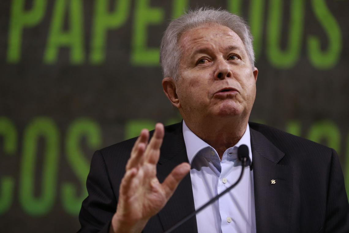 Tânia Rêgo/Agência Brasil O presidente do Banco do Brasil, Rubem Novaes, fala no Seminário