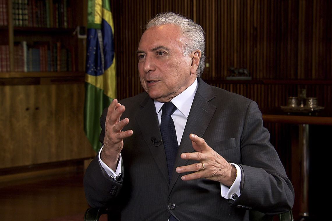 TV Brasil O presidente Michel Temer concede entrevista à jornalista Roseann Kennedy, da TV Brasil.