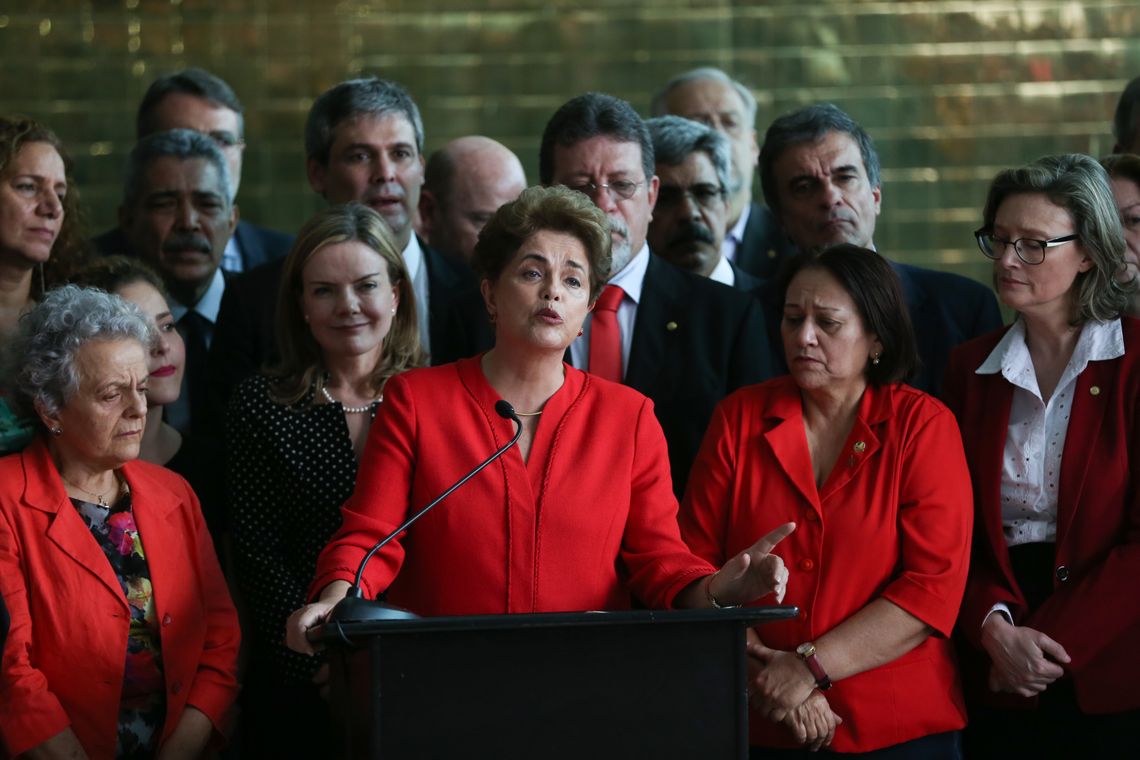 José Cruz/Agência Brasil Brasília - Em pronunciamento no Palácio da Alvorada, Dilma Rousseff diz que, com a aprovação do impeachment, sofreu o segundo golpe de Estado em sua vida (José Cruz/Agência Brasil)