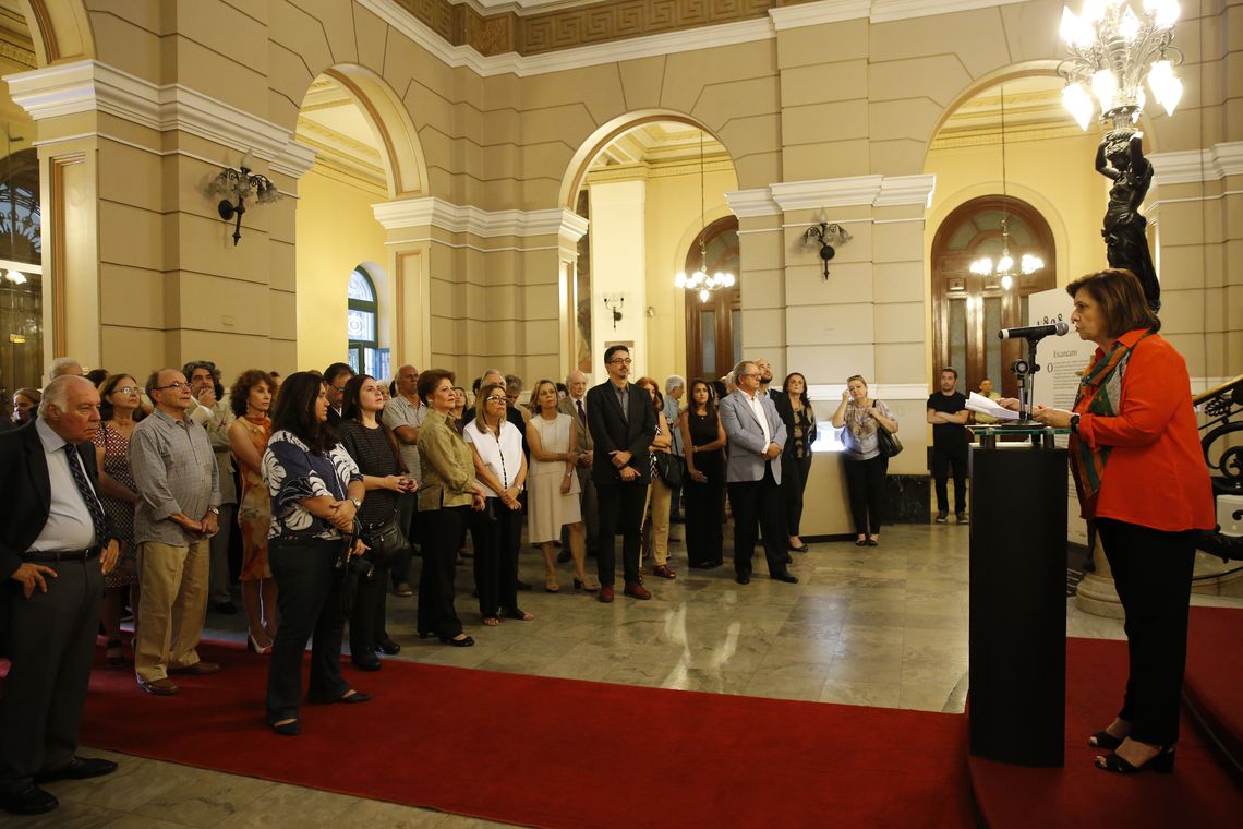 Fernando Frazão/Agência Brasil A presidente da Fundação Biblioteca Nacional (FBN), Helena Severo, abre a exposição 1808 a 1818, A construção do reino do Brasil, dando início às comemorações dos 200 anos da Independência do Brasil.