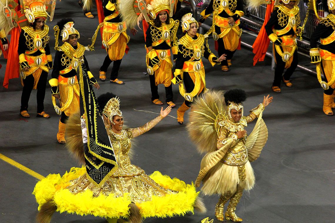 Divulgação/LigaSP São Paulo – Escola de samba Gaviões da Fiel no segundo dia de desfile das escolas de samba paulistanas do Grupo Especial (Divulgação/LigaSP)