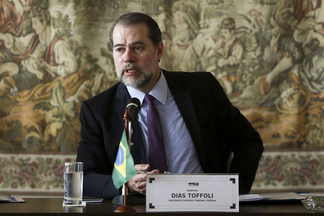 Marcelo Camargo/Agência Brasil O presidente do Supremo Tribunal Federal (STF), Dias Toffoli, se reúne com os presidentes dos Tribunais de Justiça de todo o país.