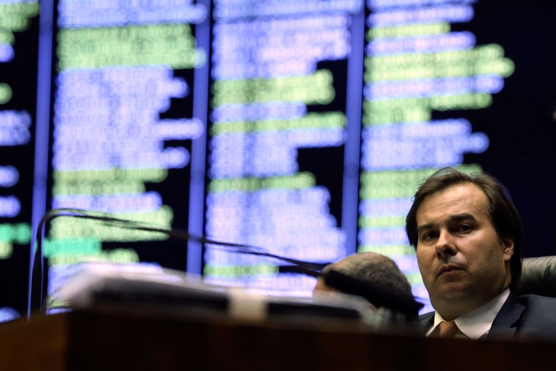 Valter Campanato/Agência Brasil Brasília - Presidente da Câmara dos Deputados, Rodrigo Maia, durante sessão plenária para discussão e votação de diversos projetos (Valter Campanato/Agência Brasil)