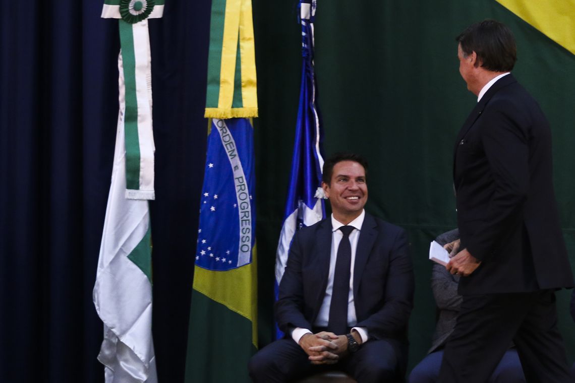 Valter Campanato/Agência Brasil O presidente Jair Bolsonaro participa da solenidade de posse do diretor-geral da Agência Brasileira de Inteligência (Abin), Alexandre Ramagem