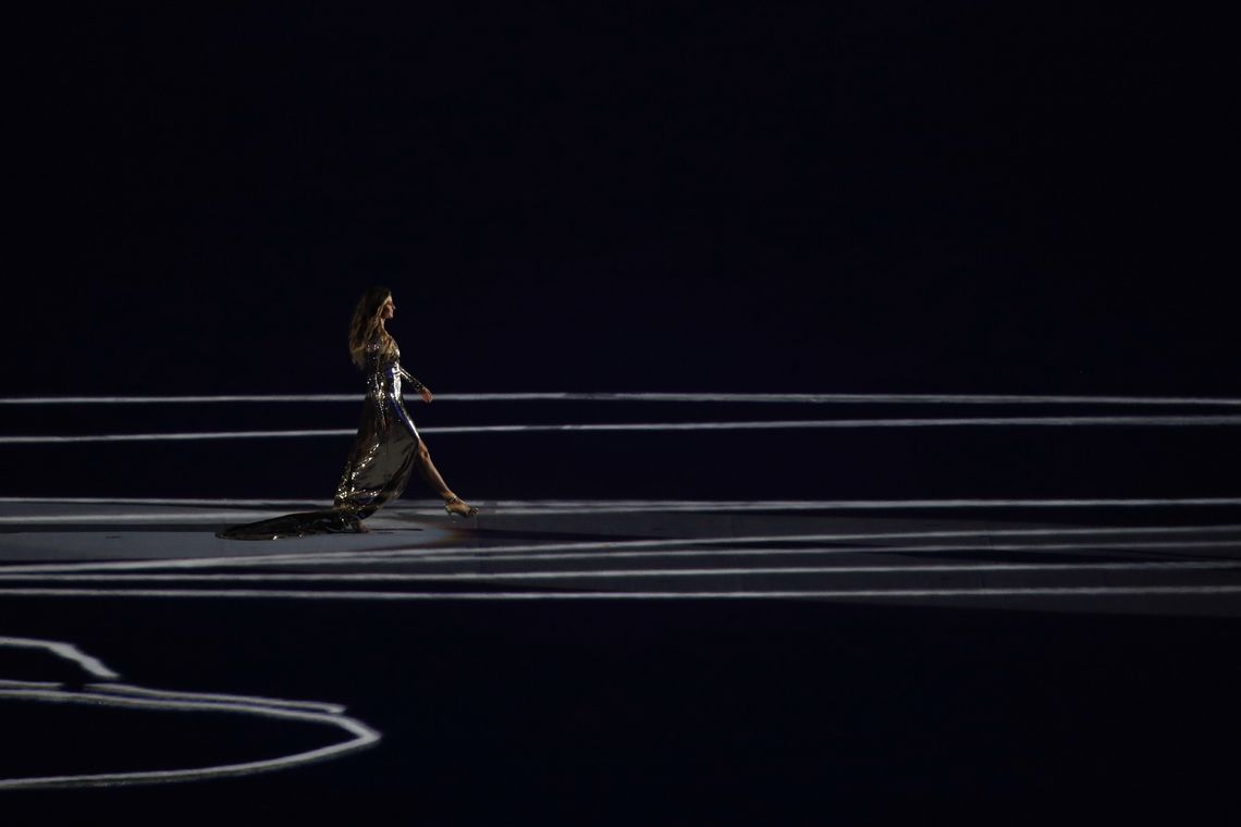 Fernando Frazão/Agência Brasil Rio de Janeiro - Gisele Bündchen na cerimônia de abertura dos Jogos Olímpicos Rio 2016 no Estádio do Maracanã (Fernando Frazão/Agência Brasil)