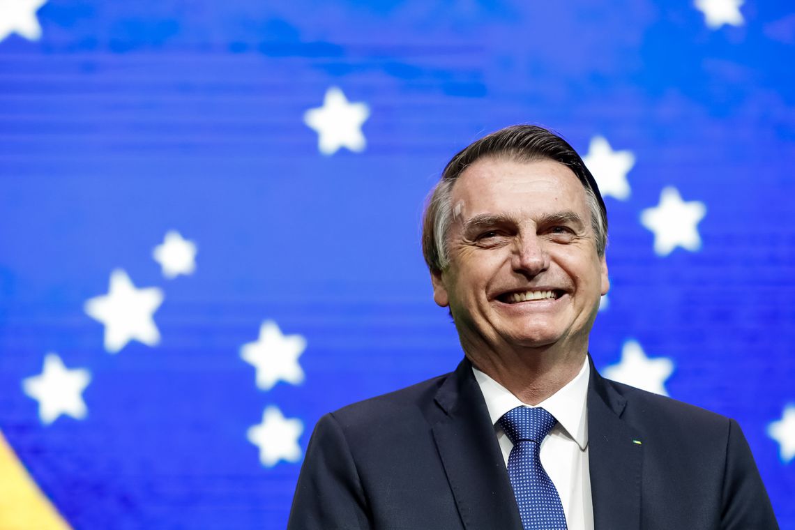 Alan Santos/PR Presidente Jair Bolsonaro durante encontro com lideranças empresariais e cerimônia de entrega da Ordem do Mérito Industrial São Paulo.