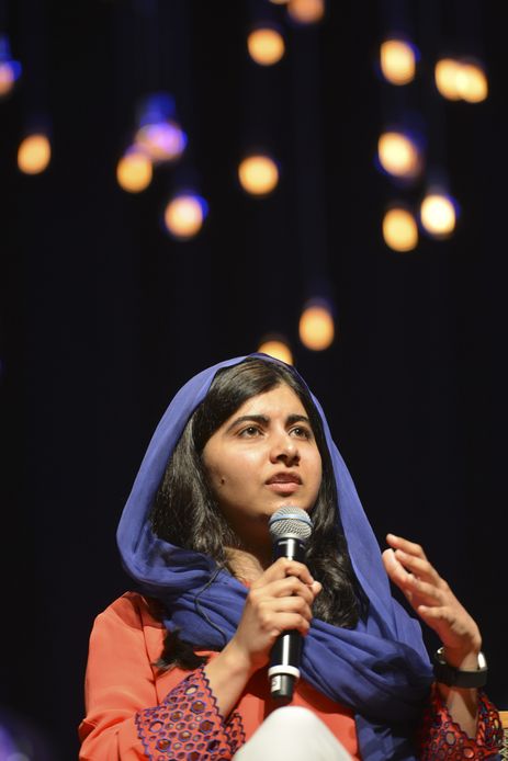 Rovena Rosa/Agência Brasil/Agência Brasil A ativista paquistanesa Malala Yousafzai, em visita à capital paulista, participou de evento promovido pelo Itaú Unibanco, no Auditório Ibirapuera.
