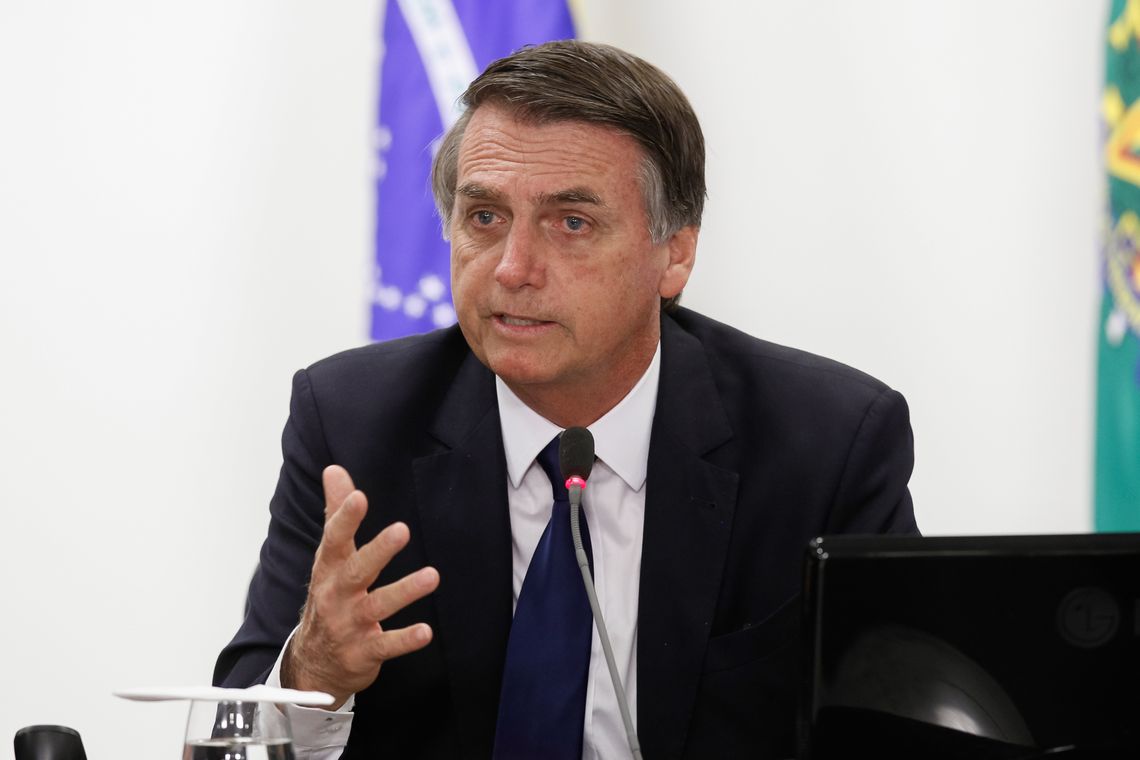 O Presidente da República, Jair Bolsonaro, durante reunião do Conselho de Governo.