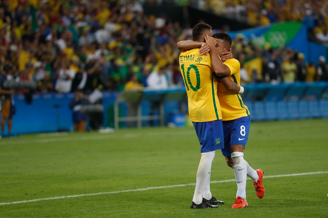 Fernando Frazão/Agência Brasil Rio de Janeiro - Brasil vence Alemanha e conquista primeiro ouro olímpico do futebol (Fernando Frazão/Agência Brasil)