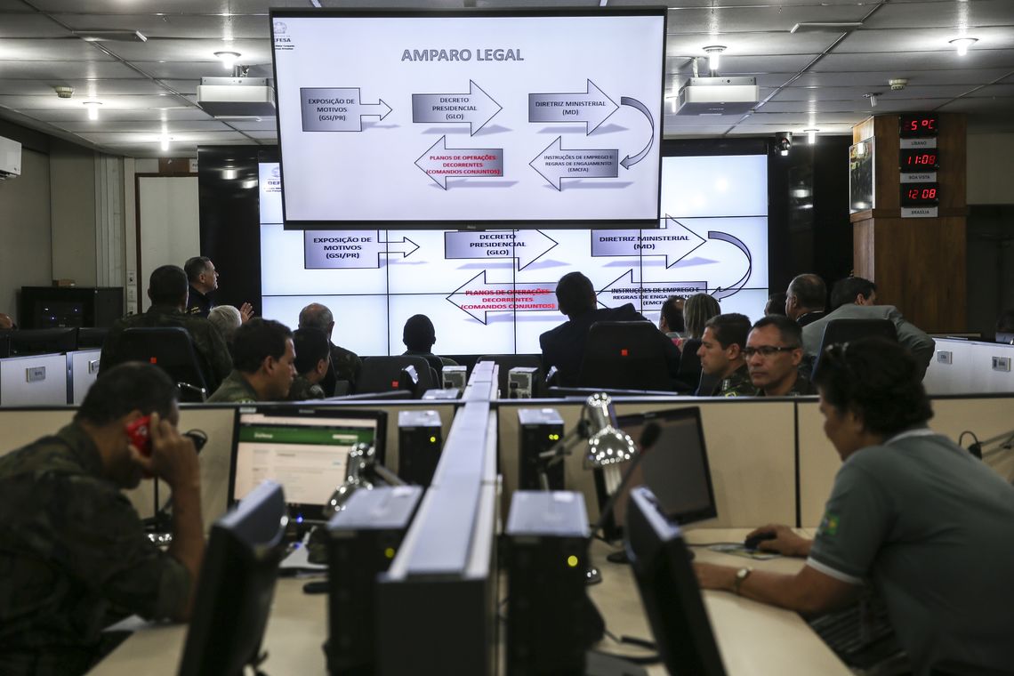 Antonio Cruz/Agência Brasil Centro de Operações Conjuntas no ministério da defesa