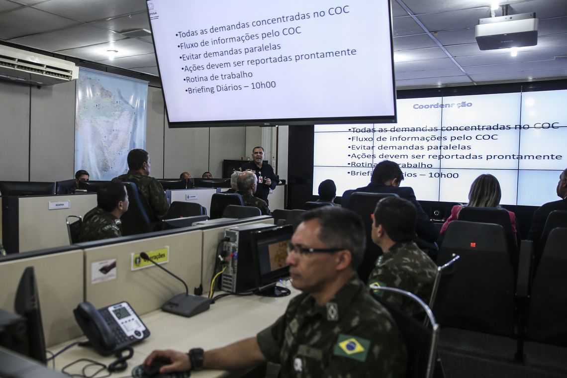 Antonio Cruz/Agência Brasil Centro de Operações Conjuntas no ministério da defesa