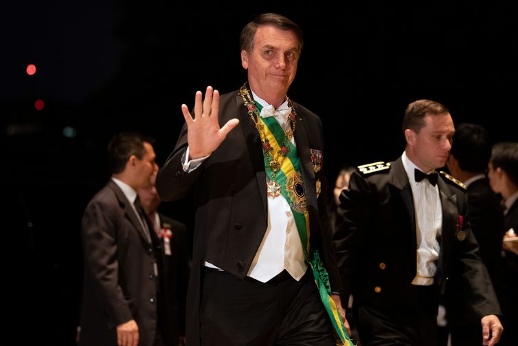 Jair Bolsonaro, banquete da corte, Palácio Imperial de Tóquio, Japão