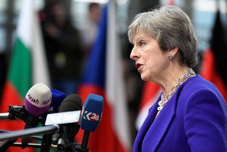 Piroschka Van de Wouw/Reuters/Direitos Reservados Theresa May, União Européia