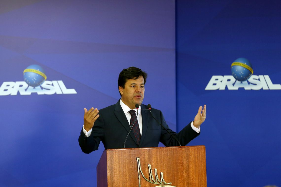 Wilson Dias/Agência Brasil Brasília - O ministro da Educação, Mendonça Filho, discursa na solenidade de sanção da Lei do Novo Fies, no Palácio do Planalto (Wilson Dias/Agência Brasil)