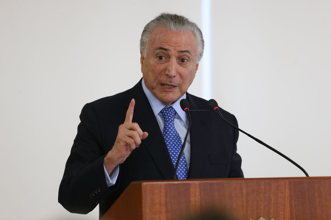 Valter Campanato/Agência Brasil Brasília - O presidente Michel Temer, durante a cerimônia de assinatura do decreto de criação da Rede Brasil Mulher, no Palácio do Planalto (Valter Campanato/Agência Brasil)