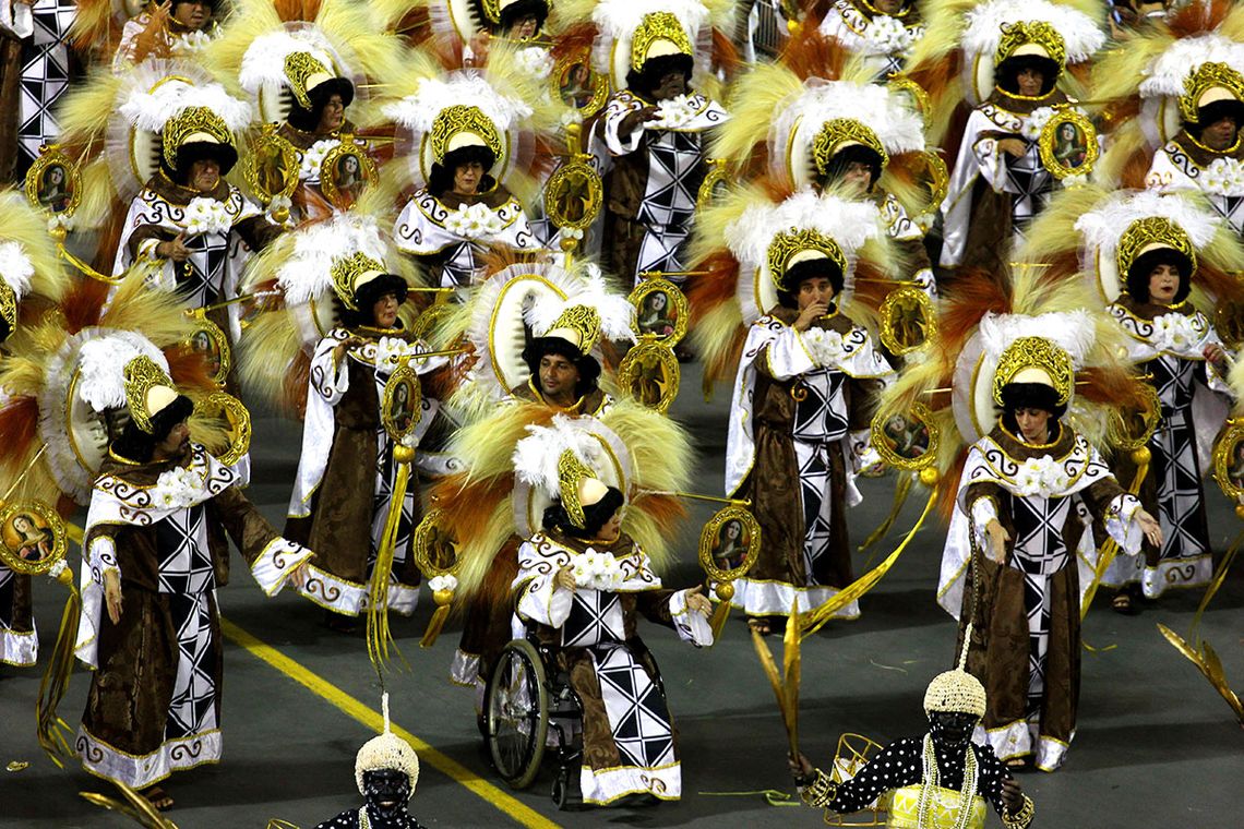 Divulgação/LigaSP São Paulo – Escola de samba Gaviões da Fiel no segundo dia de desfile das escolas de samba paulistanas do Grupo Especial (Divulgação/LigaSP)
