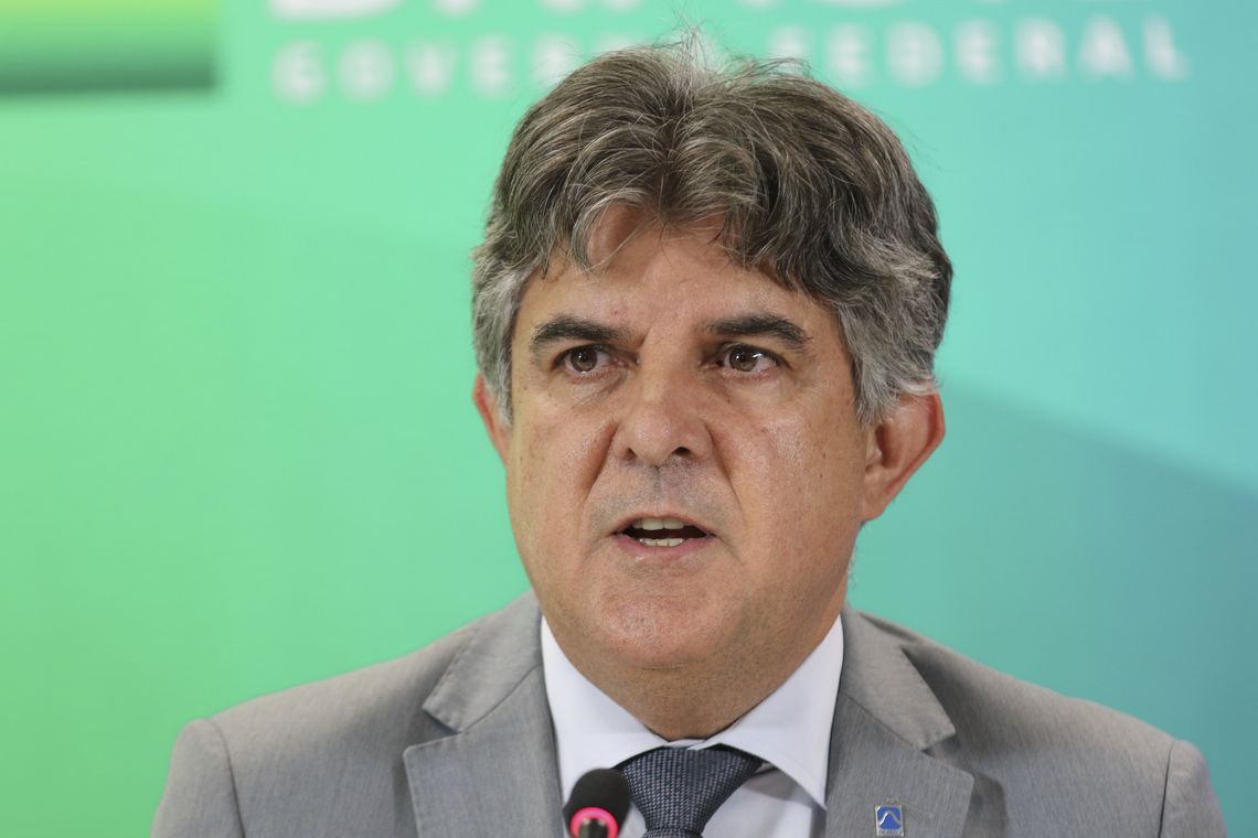 Fabio Rodrigues Pozzebom/Agênci O presidente da Telebrás, Waldemar Goncalves Junior, durante anuncio de repasse de recursos (parcela 2019) para o Programa Inovação Educação Conectada