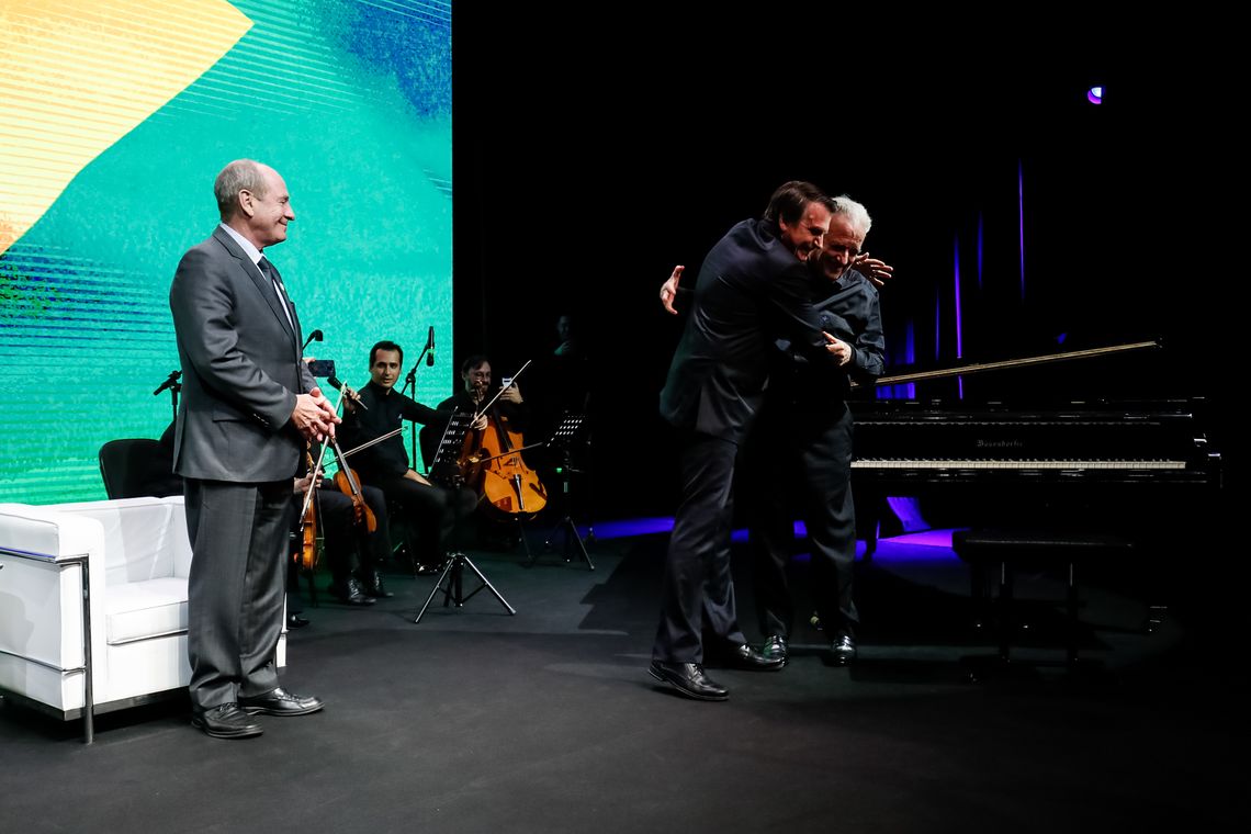 Alan Santos/PR Presidente Jair Bolsonaro durante encontro com lideranças empresariais e cerimônia de entrega da Ordem do Mérito Industrial São Paulo.