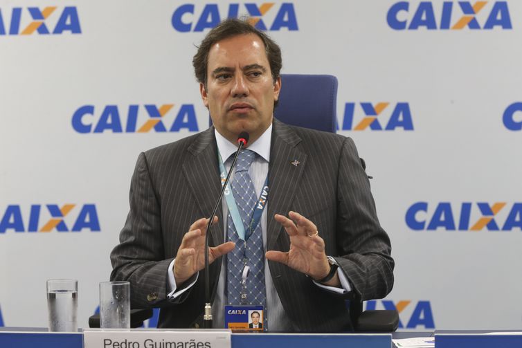 O presidente da Caixa, Pedro Guimarães, anúncia redução das taxas de juros para crédito imobiliário com recursos do SBPE em 2019