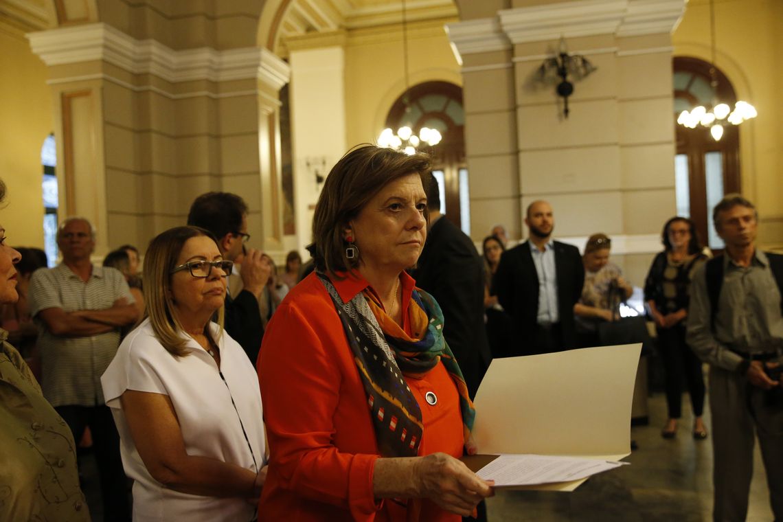 Fernando Frazão/Agência Brasil A presidente da Fundação Biblioteca Nacional (FBN), Helena Severo, abre a exposição 1808 a 1818, A construção do reino do Brasil, dando início às comemorações dos 200 anos da Independência do Brasil.