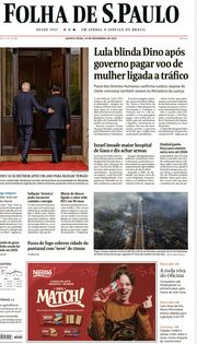 Capa do Jornal Folha de S. Paulo Edição 2023-11-16