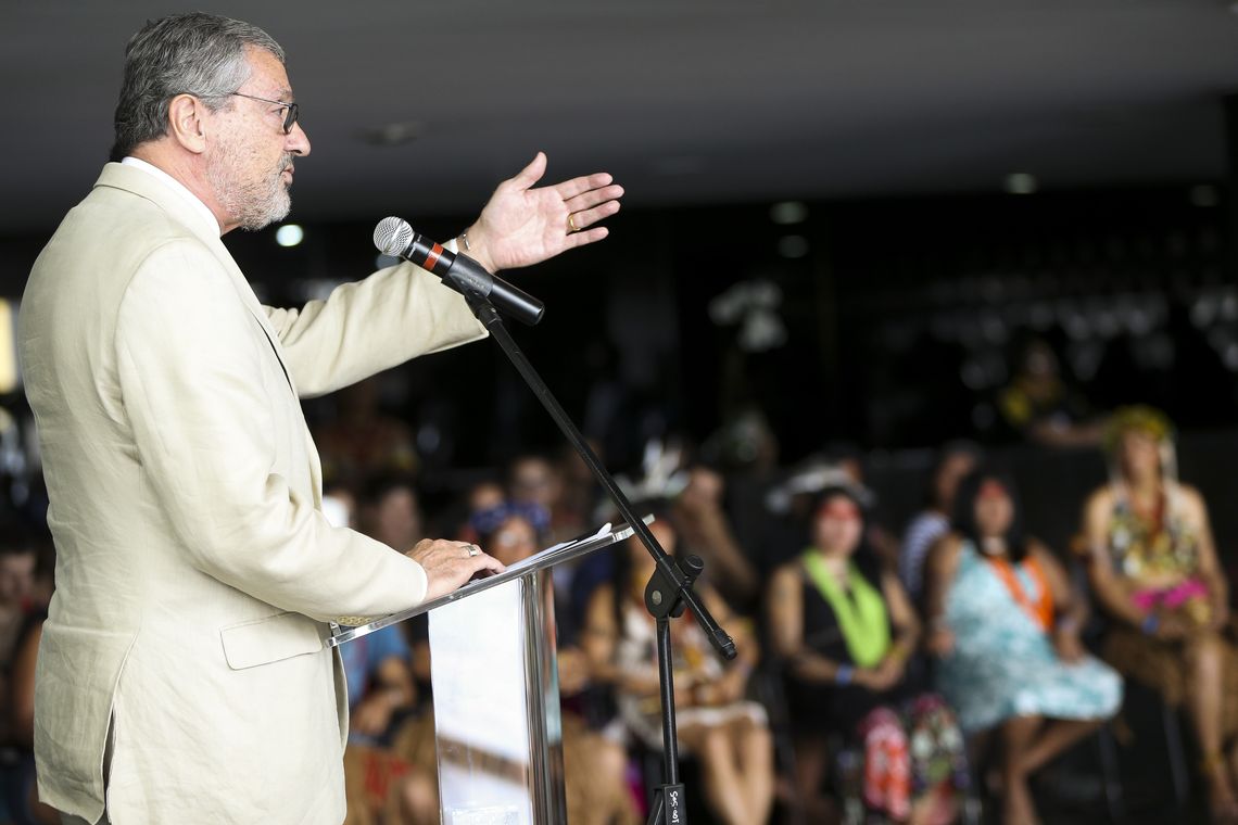 Marcelo Camargo/Agência Brasil Brasília - O ministro da Justiça, Torquato Jardim, durante a abertura da Semana do Índio (Marcelo Camargo/Agência Brasil)