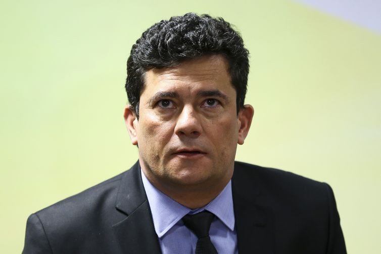 O ministro da Justiça, Sergio Moro, durante cerimônia de assinatura de acordo de cooperação técnica para promover ações conjuntas, visando prevenir a ocorrência da chamada “venda casada” na tomada de crédito agrícola.