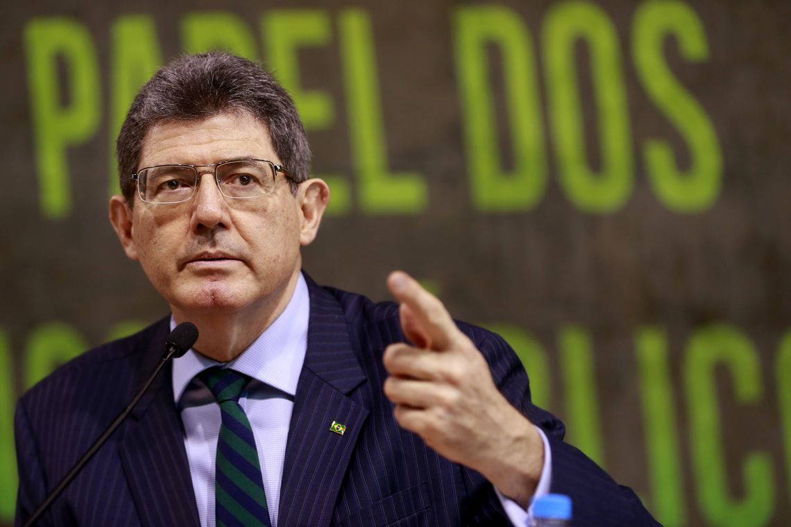 Tânia Rêgo/Agência Brasil O presidente do BNDES, Joaquim Levy, fala no Seminário