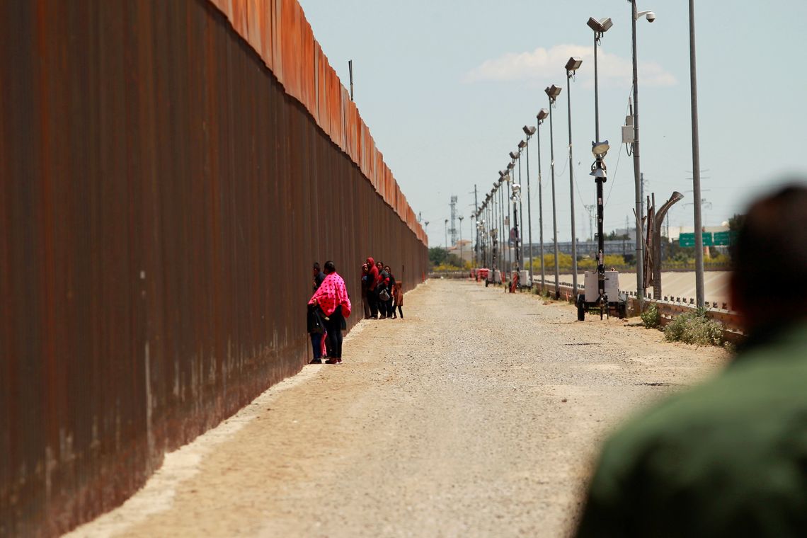 Muro Estados Unidos-MÃ©xico ao longo da fronteira entre os dois paÃ­ses