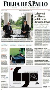 Capa do Jornal Folha de S. Paulo Edição 2023-11-22