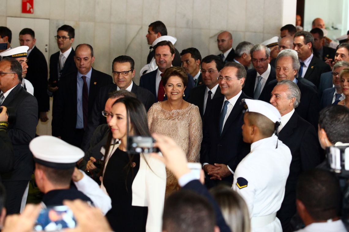 Antônio Augusto / Câmara dos Deputados A presidenta Dilma Rousseff e o vice-presidente Michel Temer chegam ao Congresso Nacional onde tomam posse no plenário da Câmara dos Deputados (Antônio Augusto / Câmara dos Deputados)