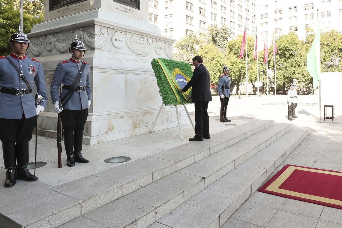 Marcos Corrêa/PR Presidente da República, Jair Bolsonaro durante Cerimônia de Aposição Floral.