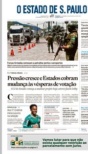 Capa do Jornal O Estado de S. Paulo Edição 2023-11-07