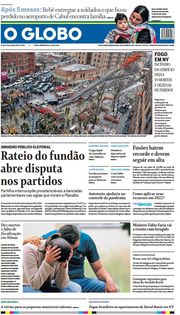 Capa do Jornal O Globo Edição 2022-01-10