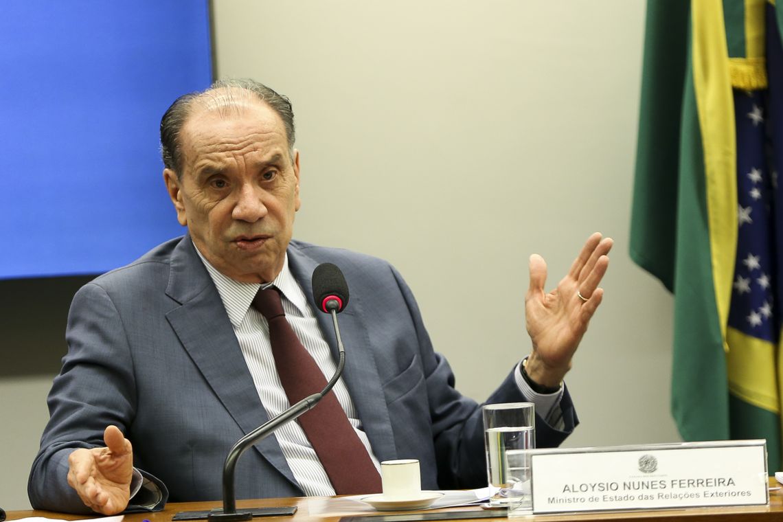 Marcelo Camargo/Agência Brasil O ministro das Relações Exteriores, Aloysio Nunes Ferreira, participa de audiência pública na Comissão de Relações Exteriores e Defesa Nacional da Câmara.