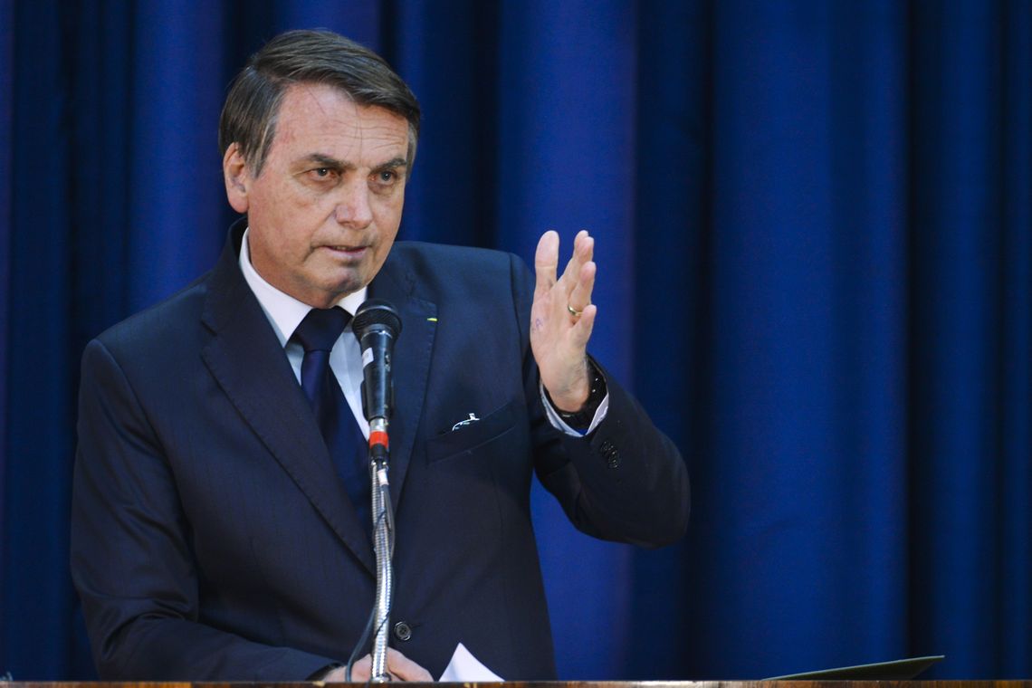 Valter Campanato/Agência Brasil O presidente Jair Bolsonaro participa da solenidade de posse do diretor-geral da Agência Brasileira de Inteligência (Abin), Alexandre Ramagem