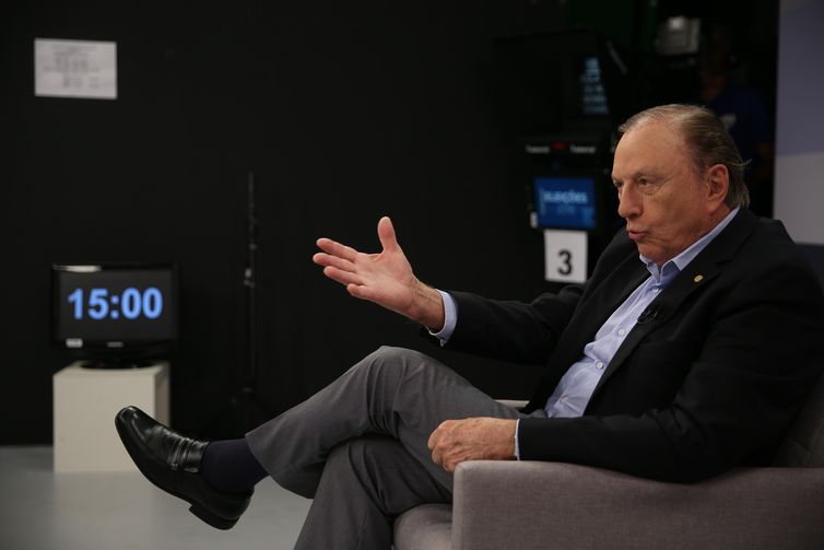 Marcello Casal jr/Agência Brasil/Agência Brasil A Empresa Brasil de Comunicação (EBC) entrevista o candidato à Presidência da República pelo DC, José Maria Eymael. Ele é o oitavo a participar da série de entrevistas da EBC com presidenciáveis.