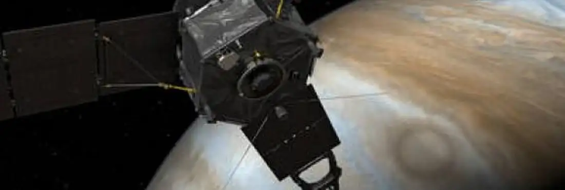 A viagem da sonda Juno, movida por energia solar, até Júpiter durou quase cinco anos