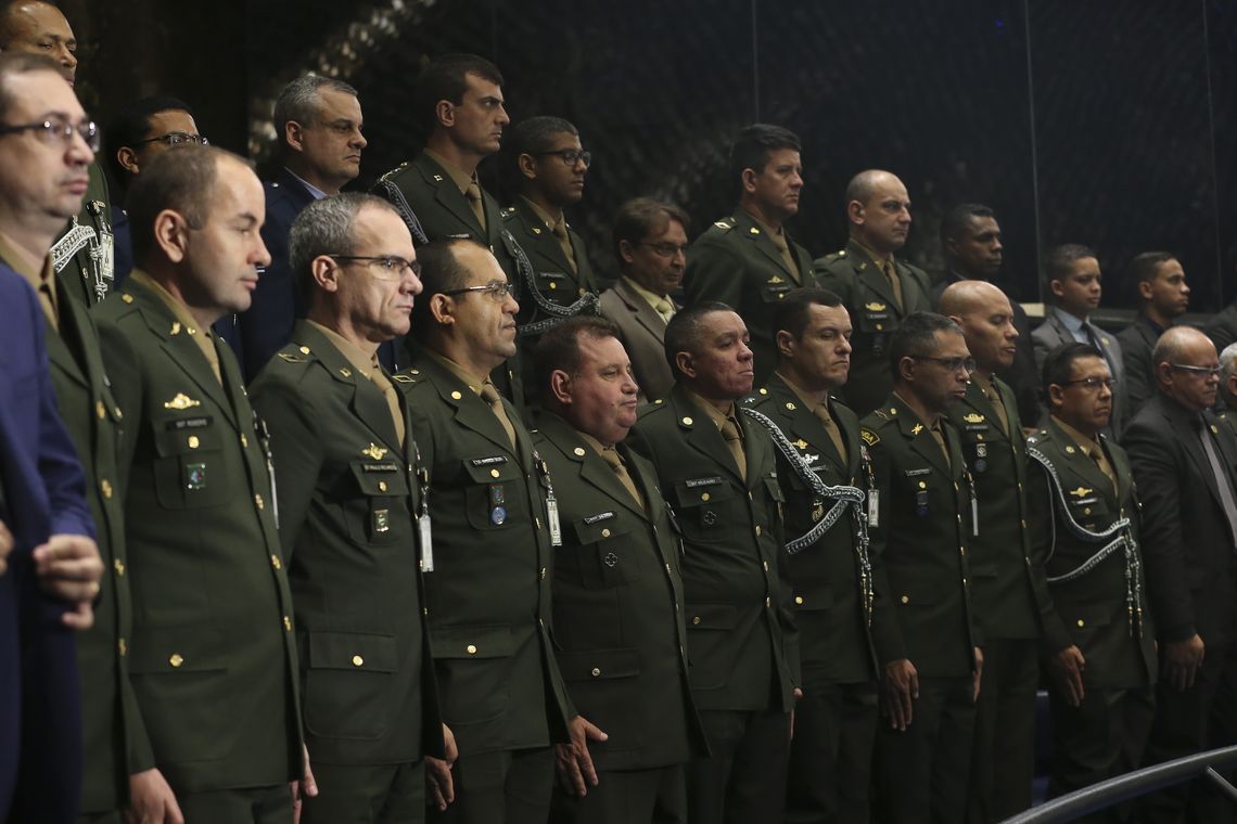 Antonio Cruz/Agência Brasil Sessão solene do Senado em comemoração dos 80 anos de criação do Gabinete de Segurança Institucional (GSI) da Presidência da República.