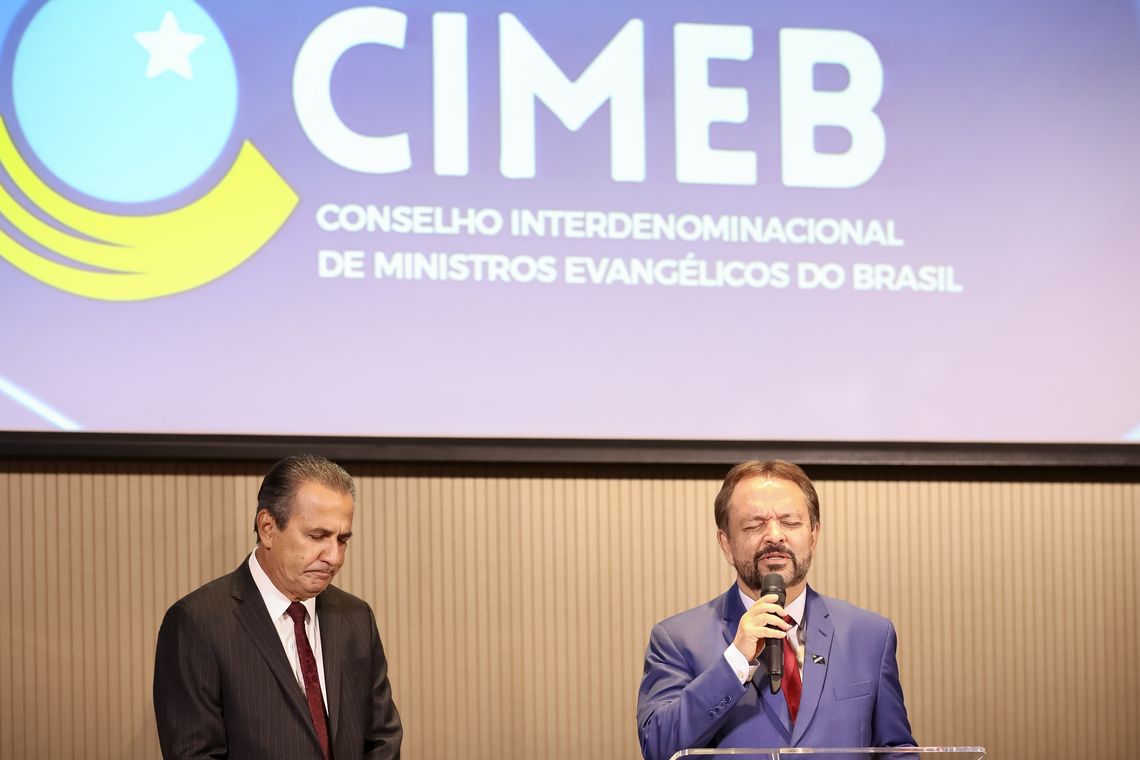 Marcos Corrêa/PR O pastor Silas Malafaia fala durante almoço de Encontro do Conselho Interdenominacional de Ministros Evangélicos do Brasil.