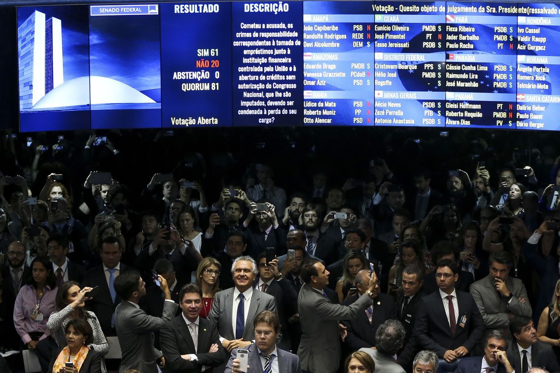 Marcelo Camargo/Agência Brasil Brasília - Por 61 a 20, o plenário do Senado decide pelo impeachment de Dilma Rousseff. (Arquivo/Marcelo Camargo/Agência Brasil)